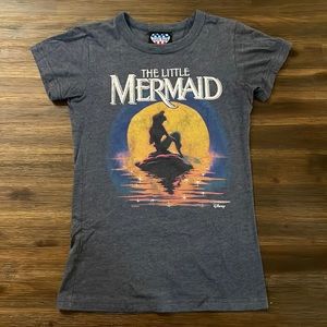 Disney Little Mermaid Dark Heather Blue Graphic T-Shirt Small